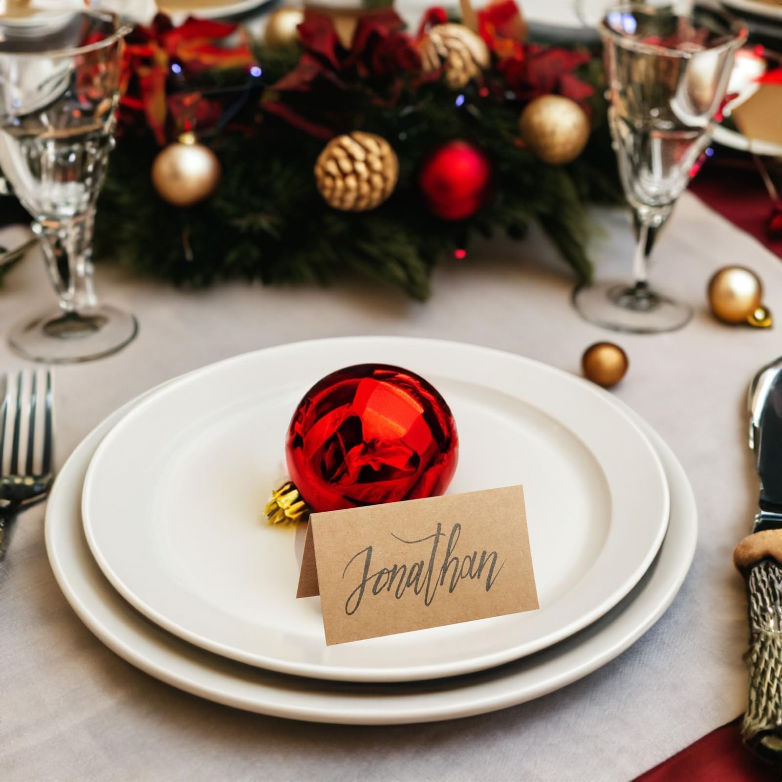 Juvale 200 Pack Kraft Paper Place Cards For Table Setting - Blank Name Cards For Wedding Reception, Baby Shower, Table Numbers (